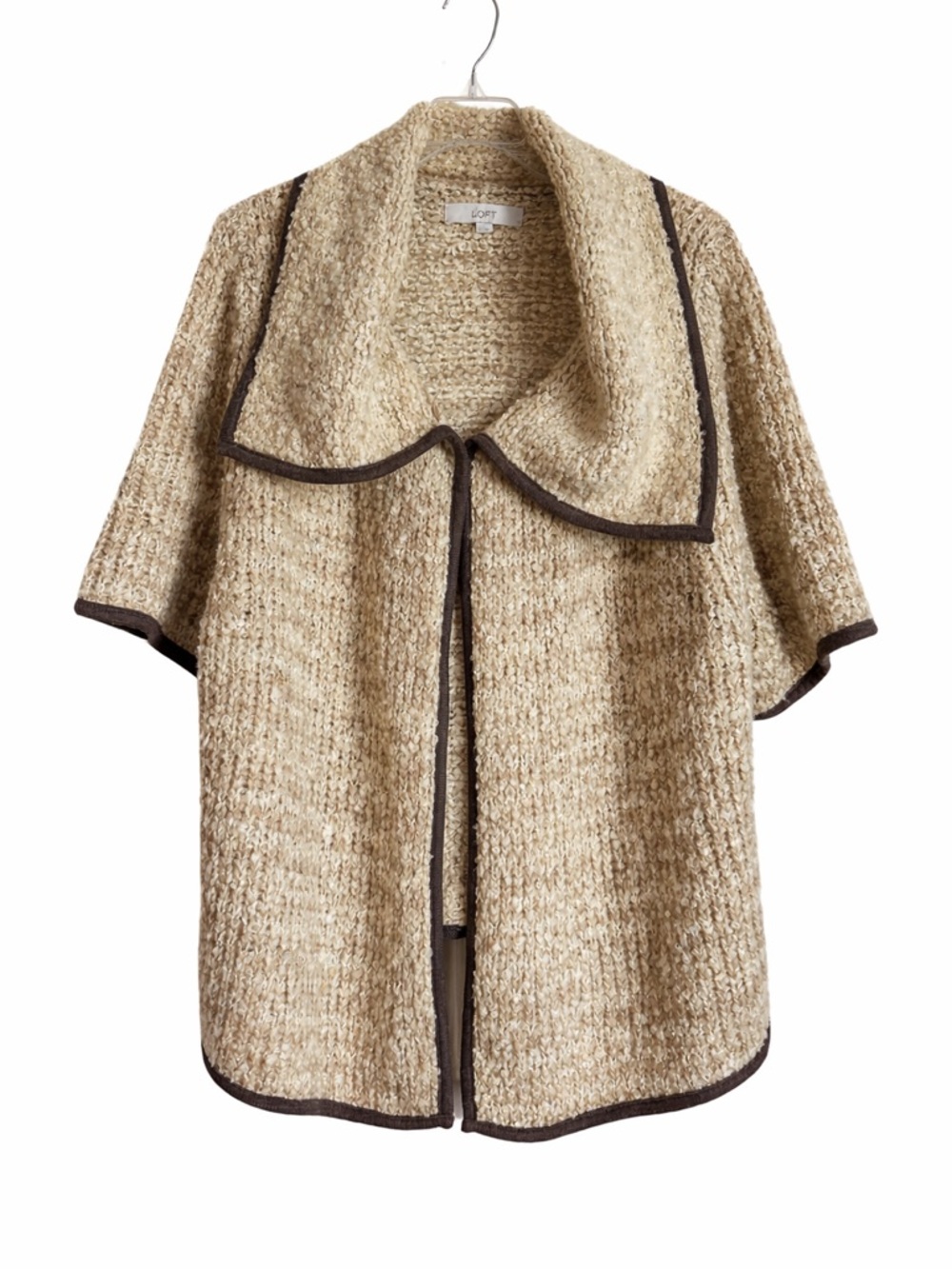 LOFT Bouclé Cardigan Sweater‎ Jacket| Wool Mohair Alpaca Blend | Size Large